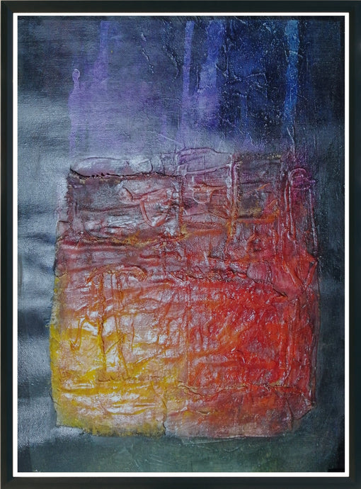 arte abstracto fondo negro color rojo predominante