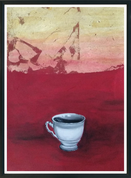 Lienzo decorativo que contiene una taza de café